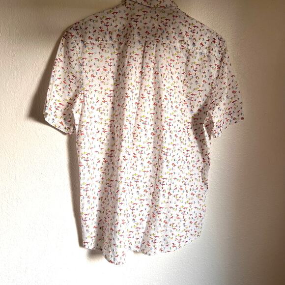 Johnnie-O Hangin' Out Button Down Shirt All Over Print Surf Board Men’s Medium - Picture 2 of 7